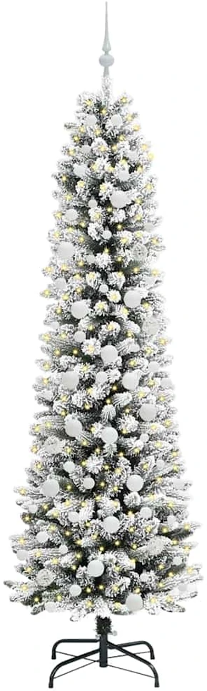 Dirbtinė Kalėdų eglutė Balta 210 cm PVC ir Metalas ir Plastikas