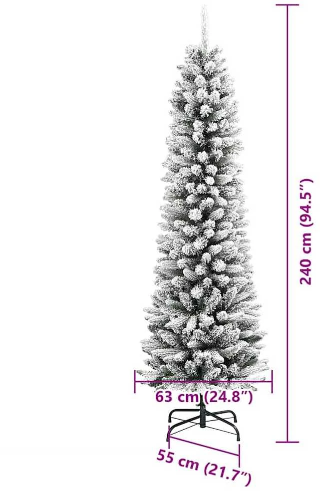 Dirbtinė Kalėdų eglutė Balta 240 cm PVC ir Metalas ir Plastikas