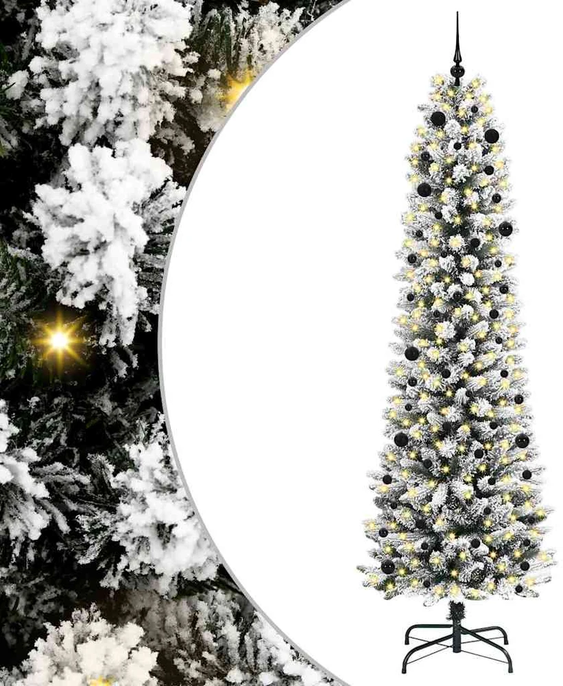 Dirbtinė Kalėdų eglutė Balta 240 cm PVC ir Metalas ir Plastikas