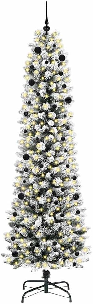 Dirbtinė Kalėdų eglutė Balta 240 cm PVC ir Metalas ir Plastikas