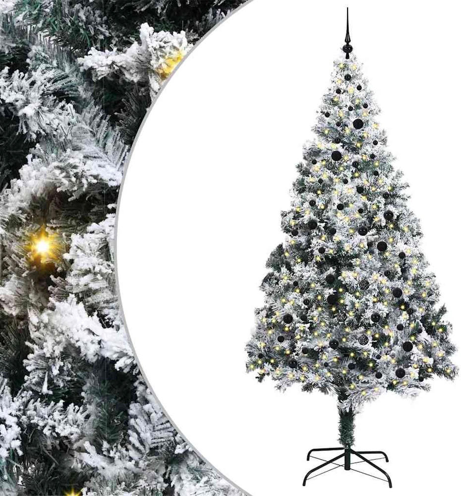 Dirbtinė Kalėdų eglutė Balta 240 cm PVC ir Plienas ir Plastikas