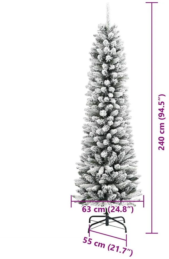 Dirbtinė Kalėdų eglutė Balta 240 cm PVC ir Metalas ir Plastikas