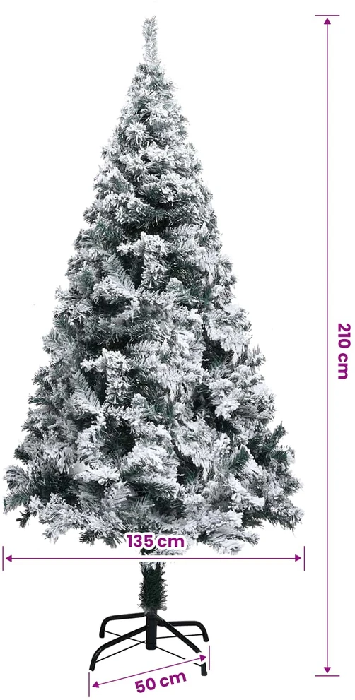 Dirbtinė Kalėdų eglutė Balta 240 cm PVC ir plastikas