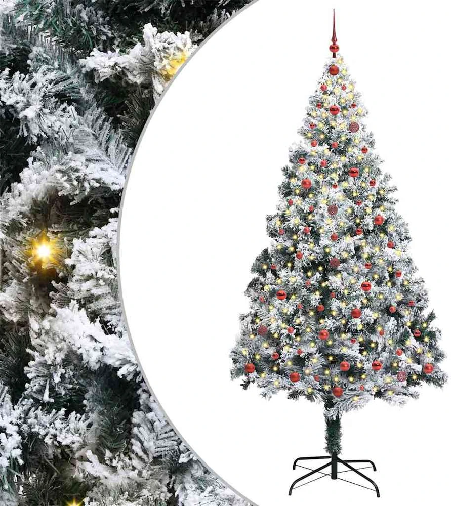 Dirbtinė Kalėdų eglutė Balta 240 cm PVC ir Plienas ir Plastikas