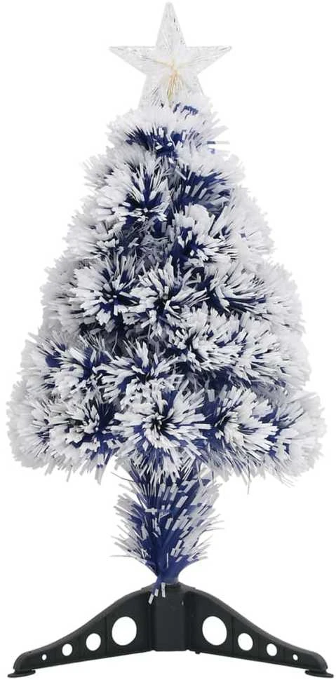 Dirbtinė Kalėdų eglutė, balta/mėlyna, 64cm, optinis pluoštas