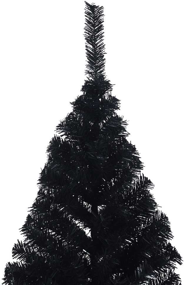 Dirbtinis prieššventinis eglutė su šviesomis Juoda 210 cm PVC