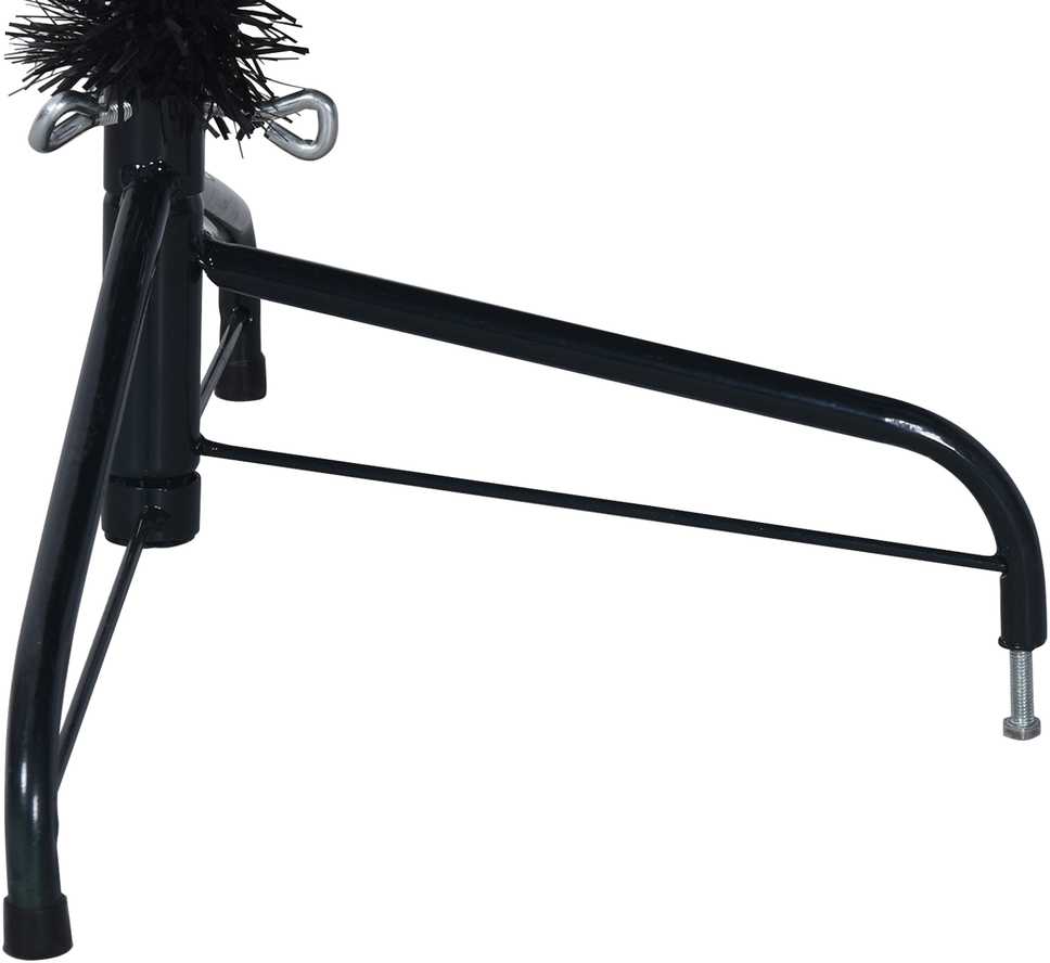 Dirbtinis prieššventinis eglutė su šviesomis Juoda 210 cm PVC