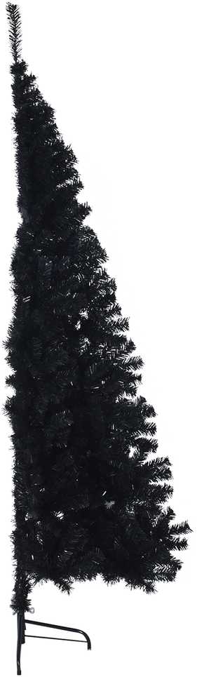 Dirbtinis prieššventinis eglutė su šviesomis Juoda 210 cm PVC