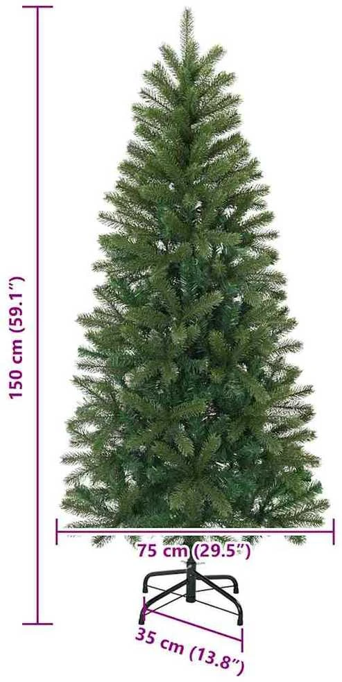 Dirbtinė Kalėdų eglutė Žalia 150 cm PVC, PE ir plienas