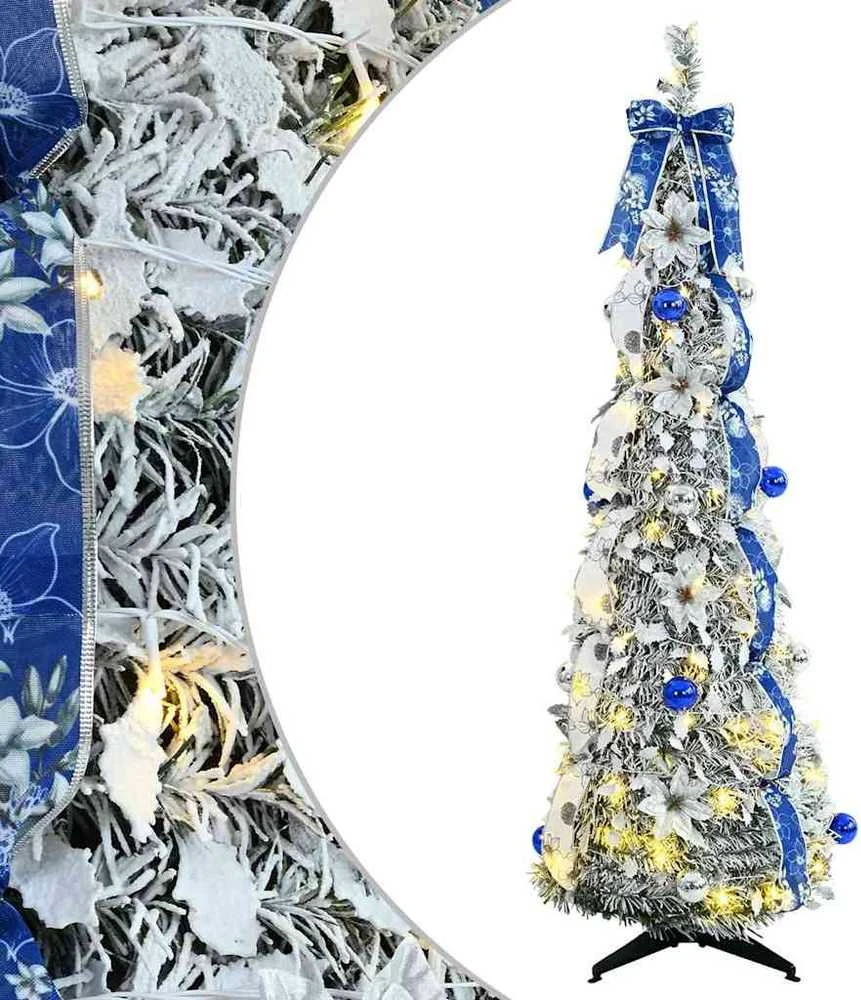 Dirbtinė Kalėdų eglutė Balta 150 cm PVC