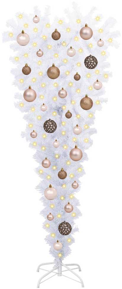 Dirbtinė Kalėdų eglutė su 150 LED Balta 120 cm PVC ir Plienas