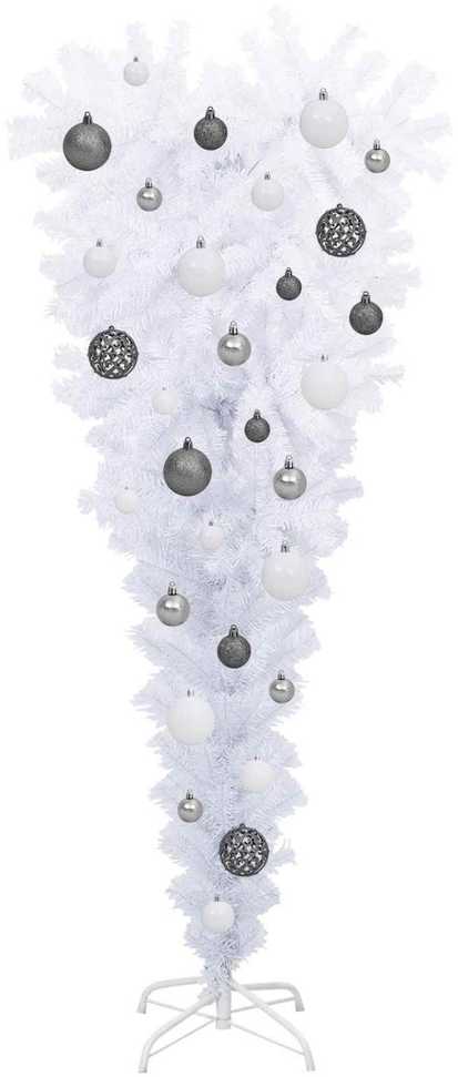 Dirbtinė Kalėdų eglutė su 150 LED Balta 120 cm PVC ir Plienas