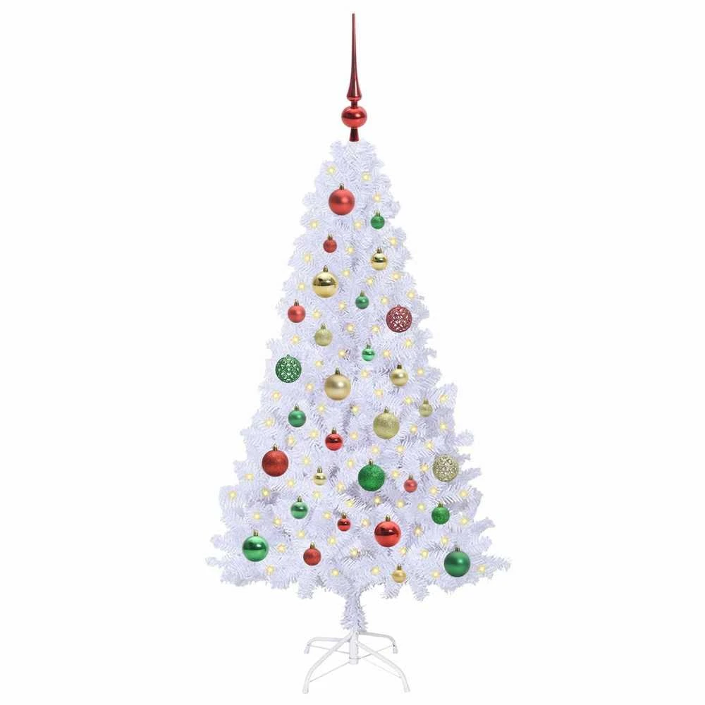 Dirbtinė Kalėdų eglutė Balta 120 cm PVC ir Plienas