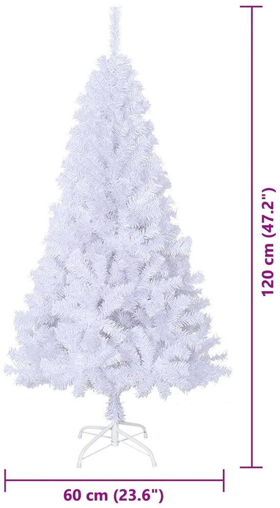 Dirbtinė Kalėdų eglutė Balta 120 cm PVC ir Plienas