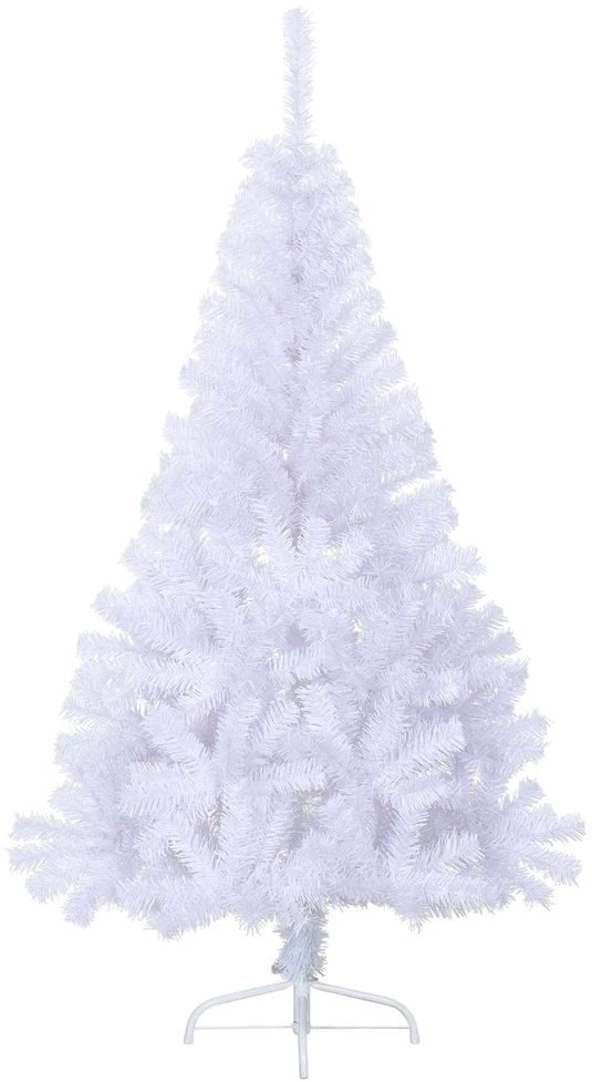 Dirbtinė Kalėdų eglutė su 150 LED Balta 120 cm PVC ir Plienas