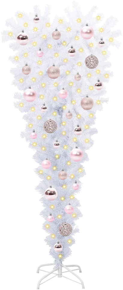 Dirbtinė Kalėdų eglutė Balta 120 cm PVC ir Plienas