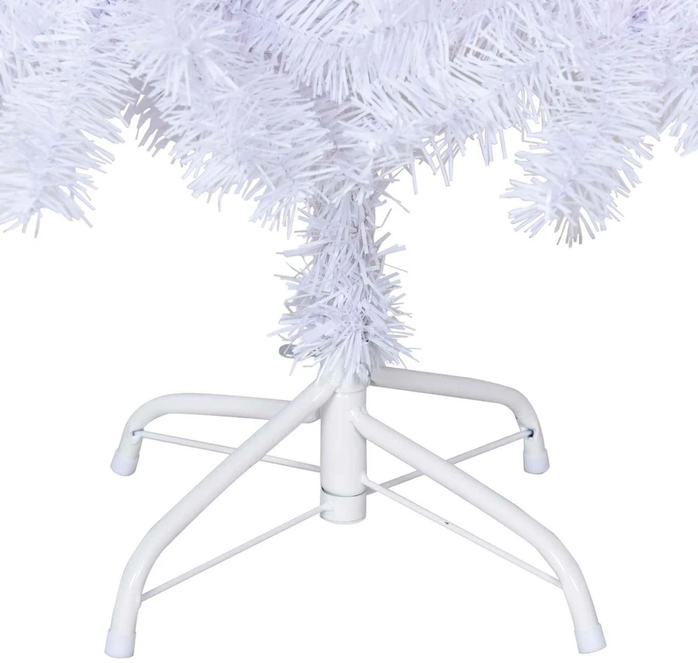 Dirbtinė Kalėdų eglutė Balta 150 cm PVC ir Plienas