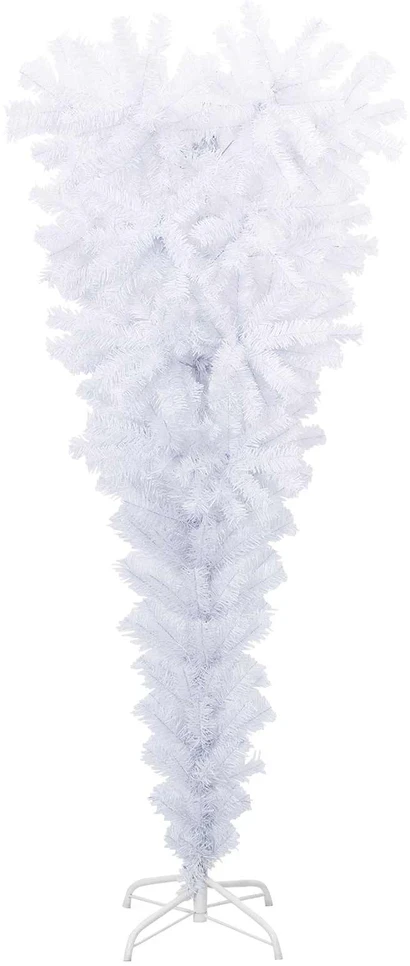 Dirbtinė Kalėdų eglutė su 150 LED Balta 120 cm PVC ir Plienas