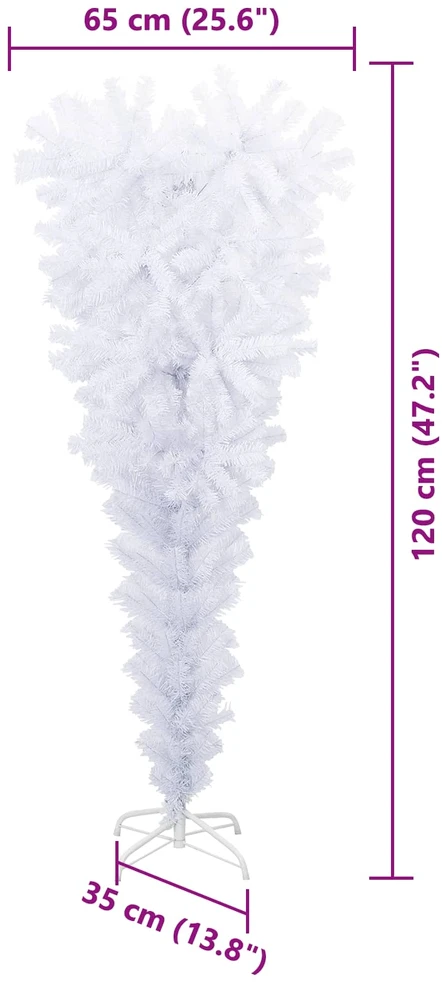 Dirbtinė Kalėdų eglutė su 150 LED Balta 120 cm PVC ir Plienas