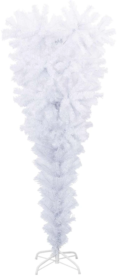 Dirbtinė Kalėdų eglutė su 150 LED Balta 120 cm PVC ir Plienas