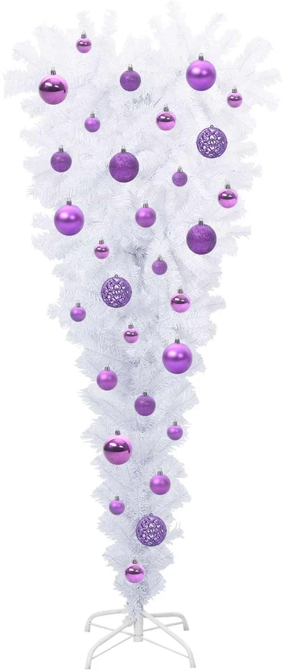 Dirbtinė Kalėdų eglutė su 150 LED Balta 120 cm PVC ir Plienas