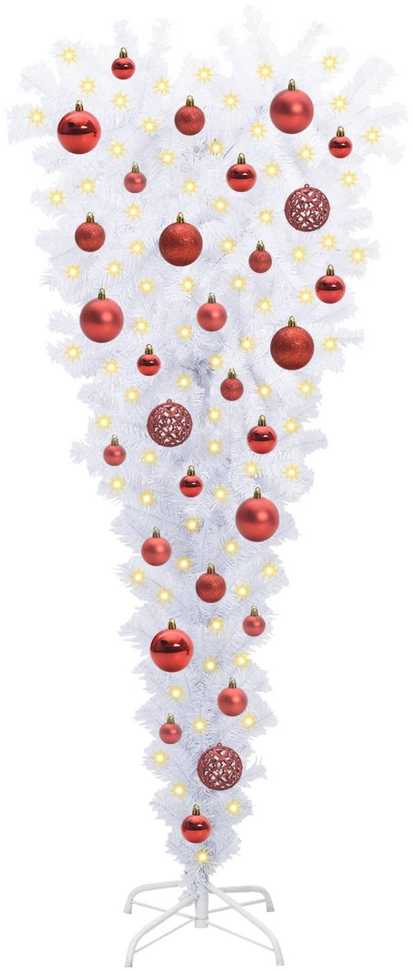 Dirbtinė Kalėdų eglutė su 150 LED Balta 120 cm PVC ir Plienas