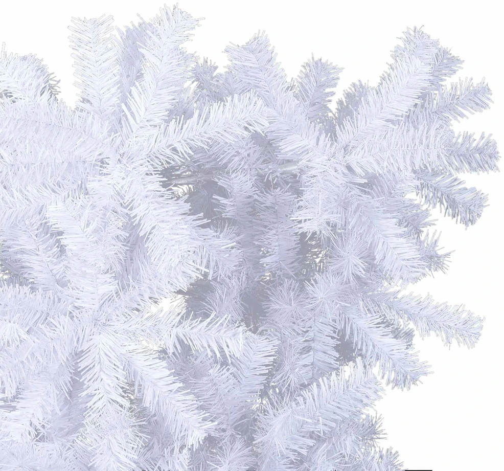 Dirbtinė Kalėdų eglutė su 150 LED Balta 120 cm PVC ir Plienas