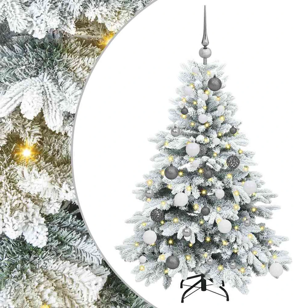 Dirbtinė Sulankstoma Kalėdų Eglutė 120 cm 150 LED Šilta balta