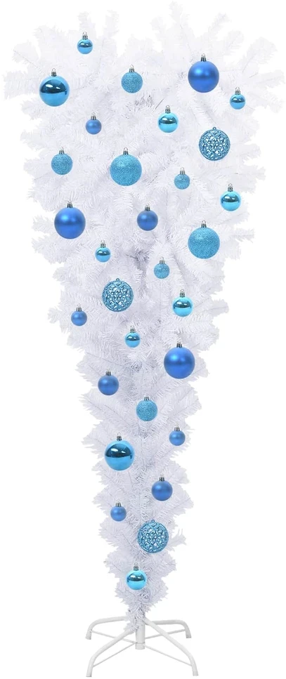 Dirbtinė Kalėdų eglutė su 150 LED Balta 120 cm PVC ir Plienas
