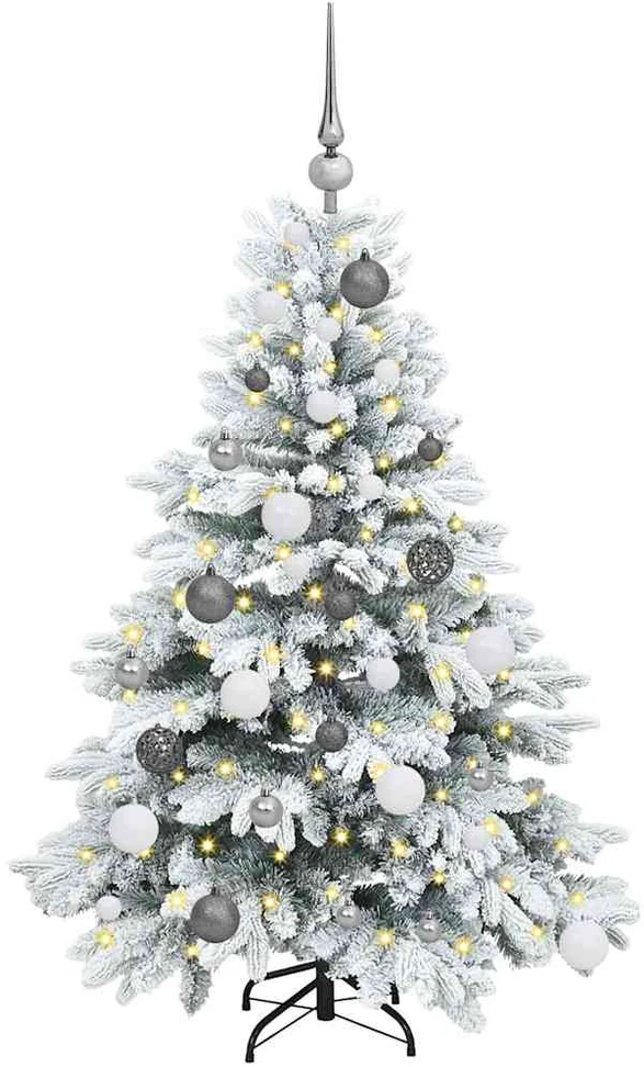 Dirbtinė Sulankstoma Kalėdų Eglutė 120 cm 150 LED Šilta balta