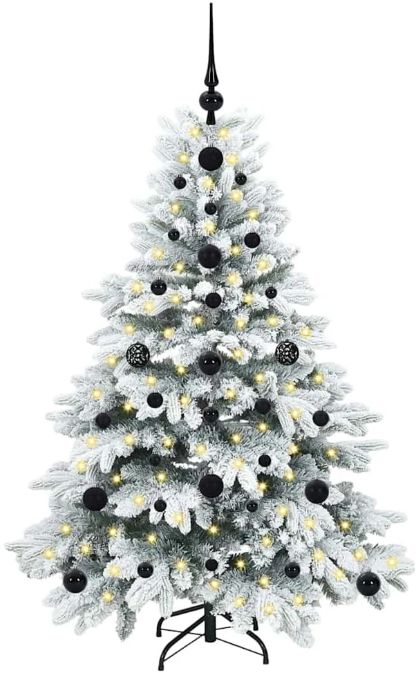Dirbtinė Kalėdų eglutė su 150 LED Balta 120 cm PE ir PVC