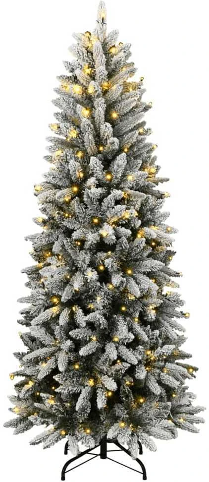 Dirbtinė Kalėdų eglutė su 150 LED lempučių ir sniegu, 120cm