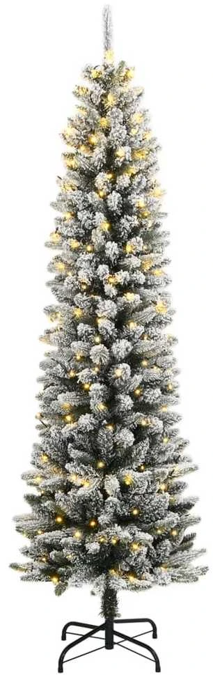 Dirbtinė Kalėdų eglutė su 150 LED lempučių ir sniegu, 120cm