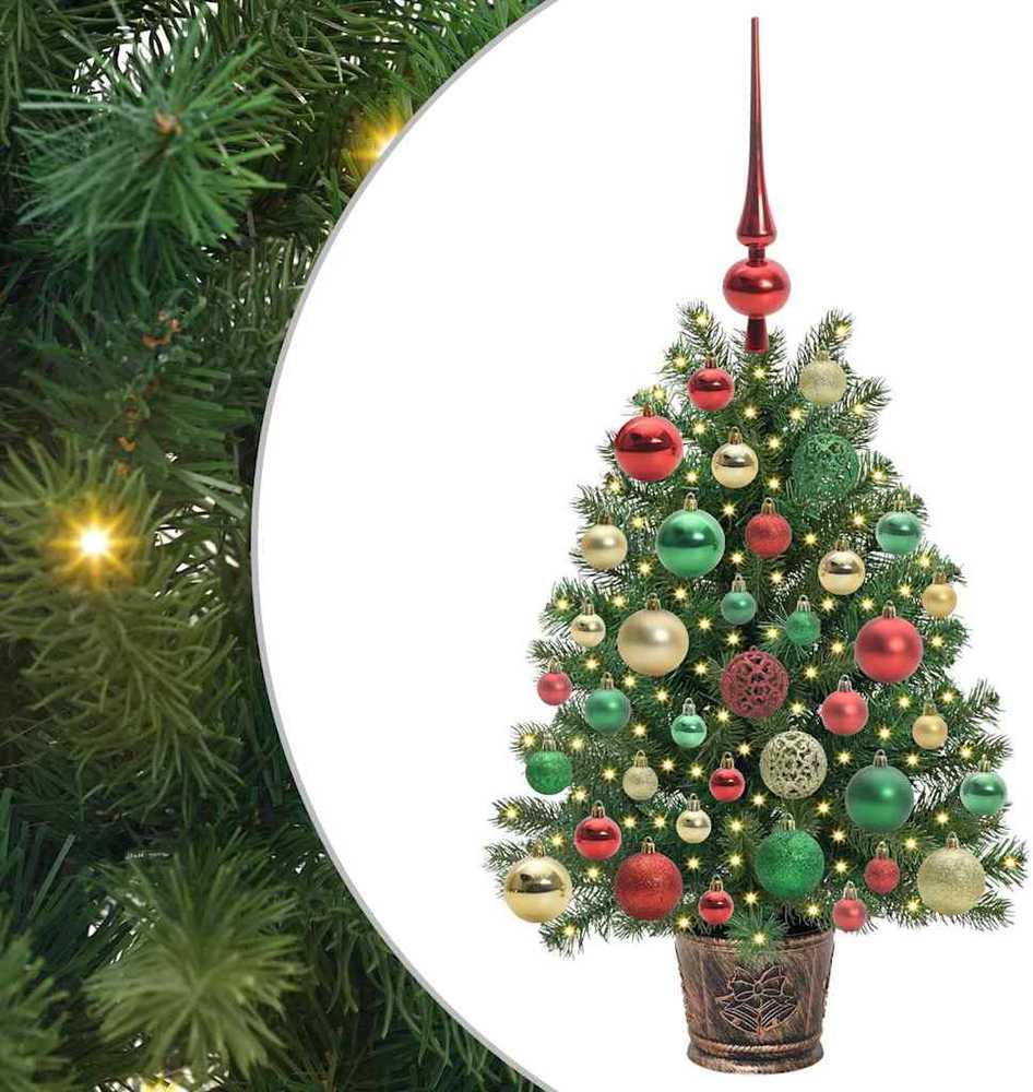 Dirbtinė Kalėdų eglutė su 150 LED s stovu Žalia 75 cm PE ir PVC
