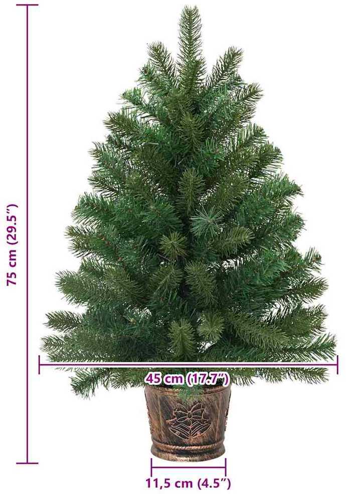 Dirbtinė Kalėdų eglutė su 150 LED s stovu Žalia 75 cm PE ir PVC