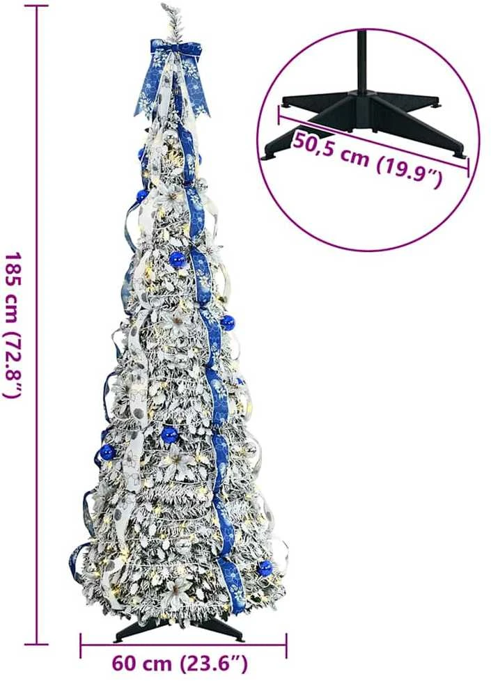 Dirbtinė Kalėdų eglutė Balta 180 cm PVC