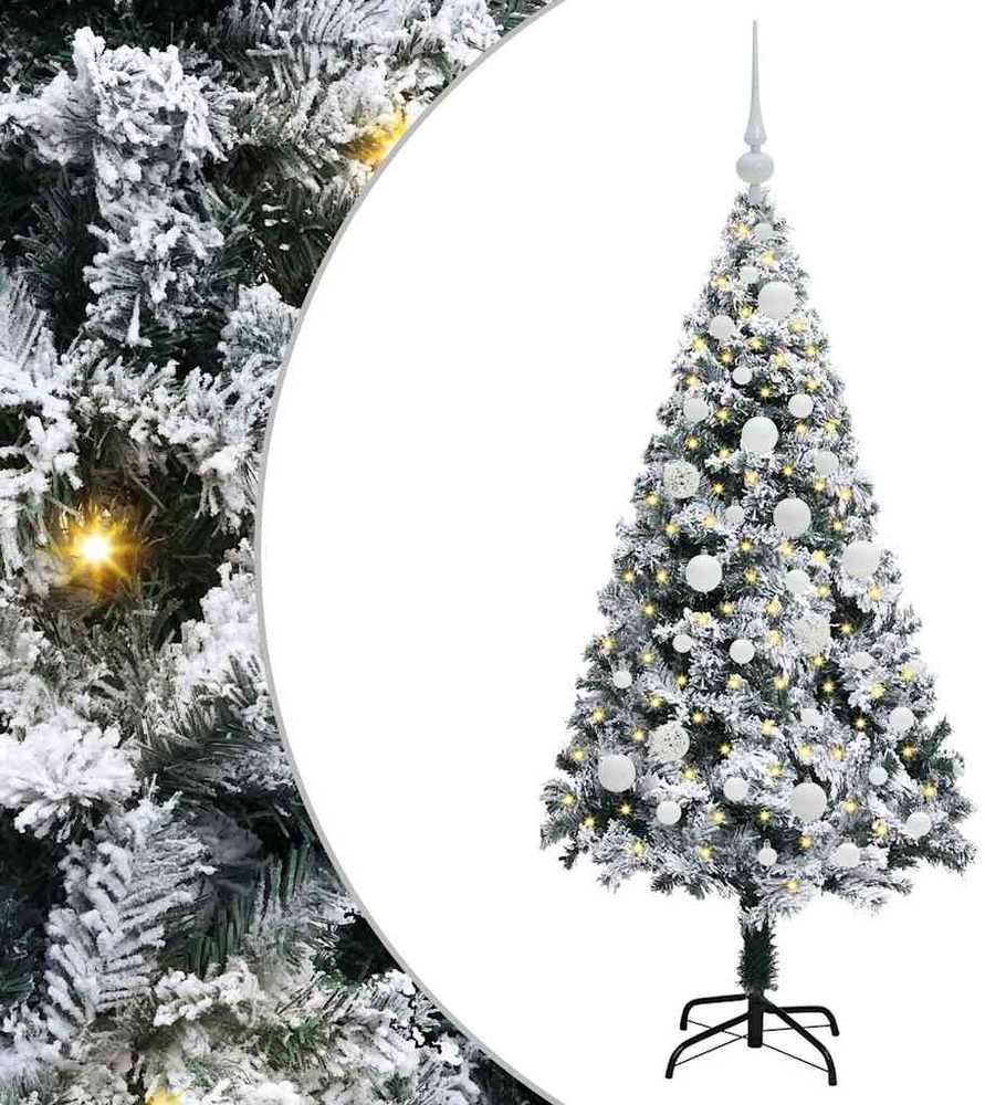 Dirbtinė Kalėdų eglutė Balta 120 cm PVC ir Plienas ir Plastikas