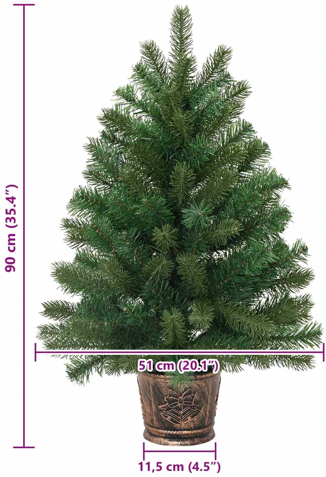Dirbtinė Kalėdų eglutė su 150 LED s stovu Žalia 95 cm PE ir PVC