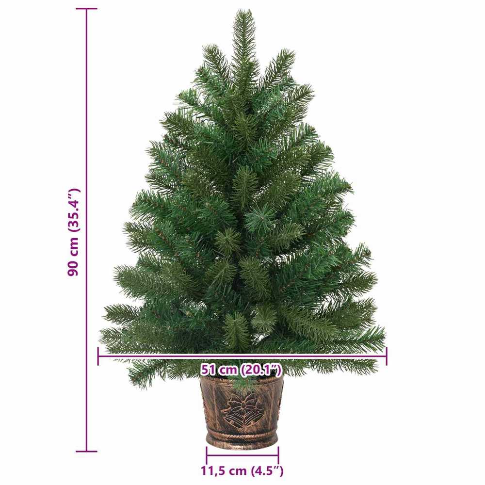 Dirbtinė Kalėdų eglutė su 150 LED s stovu Žalia 95 cm PE ir PVC