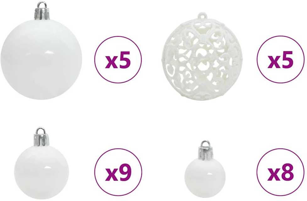 Dirbtinė Kalėdų eglutė Balta 150 cm PVC ir Plienas ir Plastikas