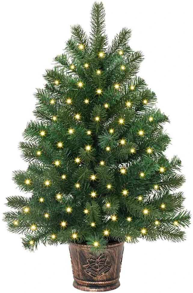 Dirbtinė Kalėdų eglutė su 150 LED s stovu Žalia 75 cm PE ir PVC