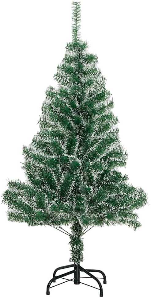 Dirbtinė Kalėdų eglutė su 150 LED, žaisliukais ir sniegu, 120cm