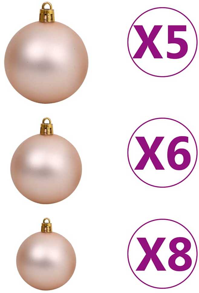 Dirbtinė Kalėdų eglutė su 150 LED, žaisliukais ir sniegu, 120cm