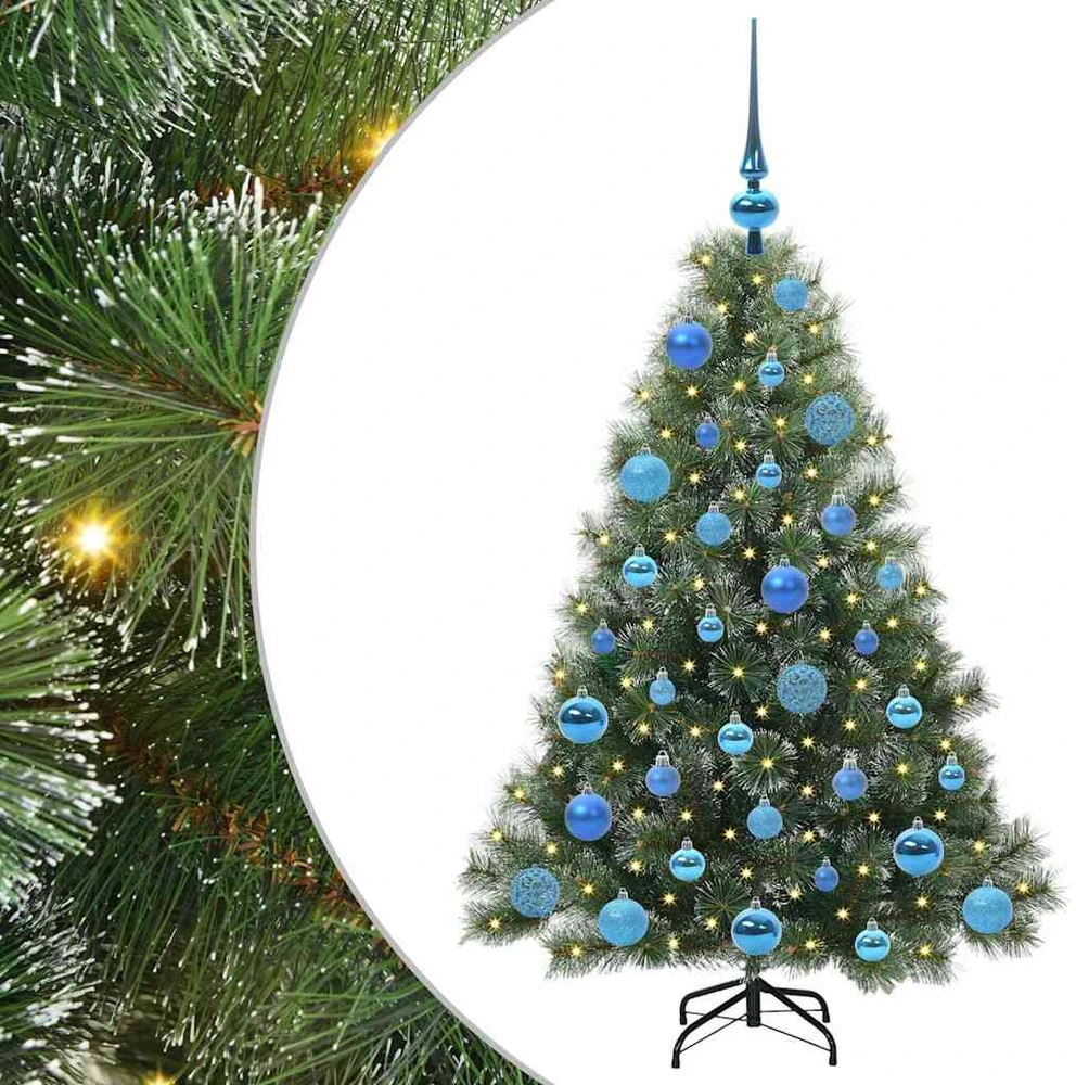 Dirbtinė Kalėdų eglutė su 150 LED Žalia 120 cm PE ir PVC