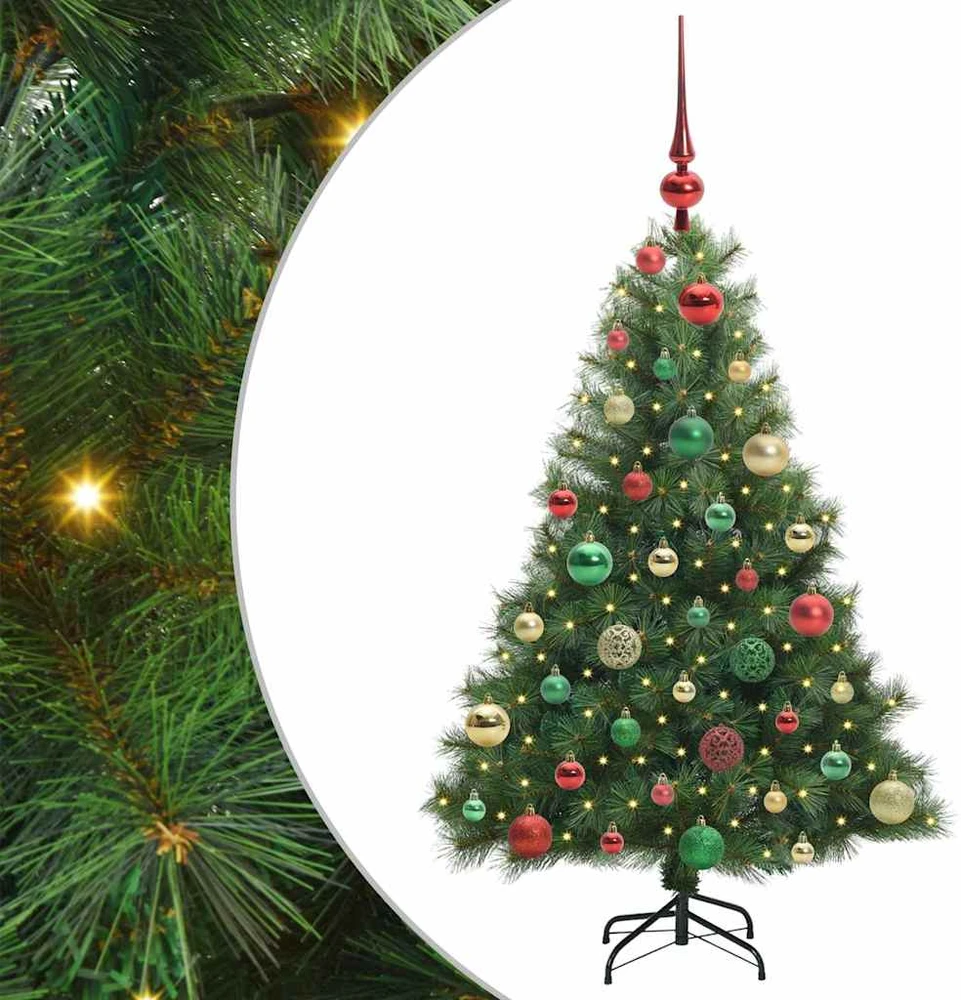 Dirbtinė Kalėdų eglutė su 150 LED Žalia 120 cm PE ir PVC