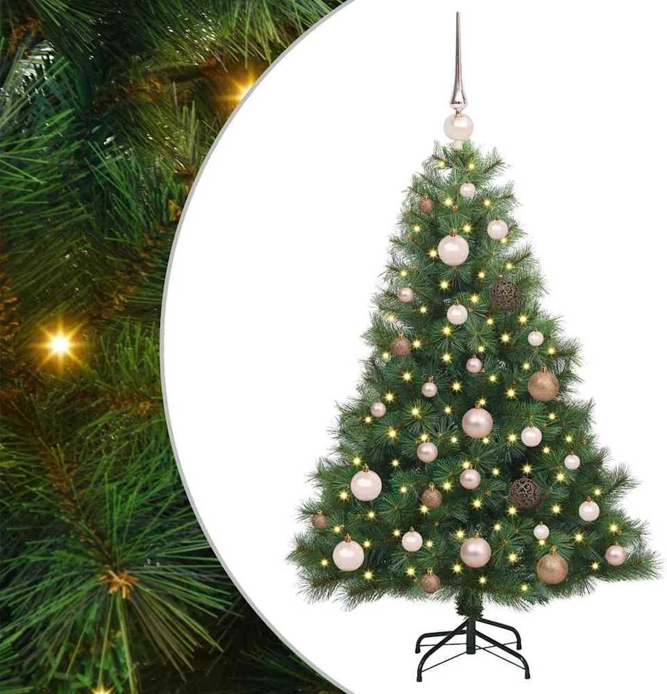 Dirbtinė Kalėdų eglutė su 150 LED Žalia 120 cm PE ir PVC