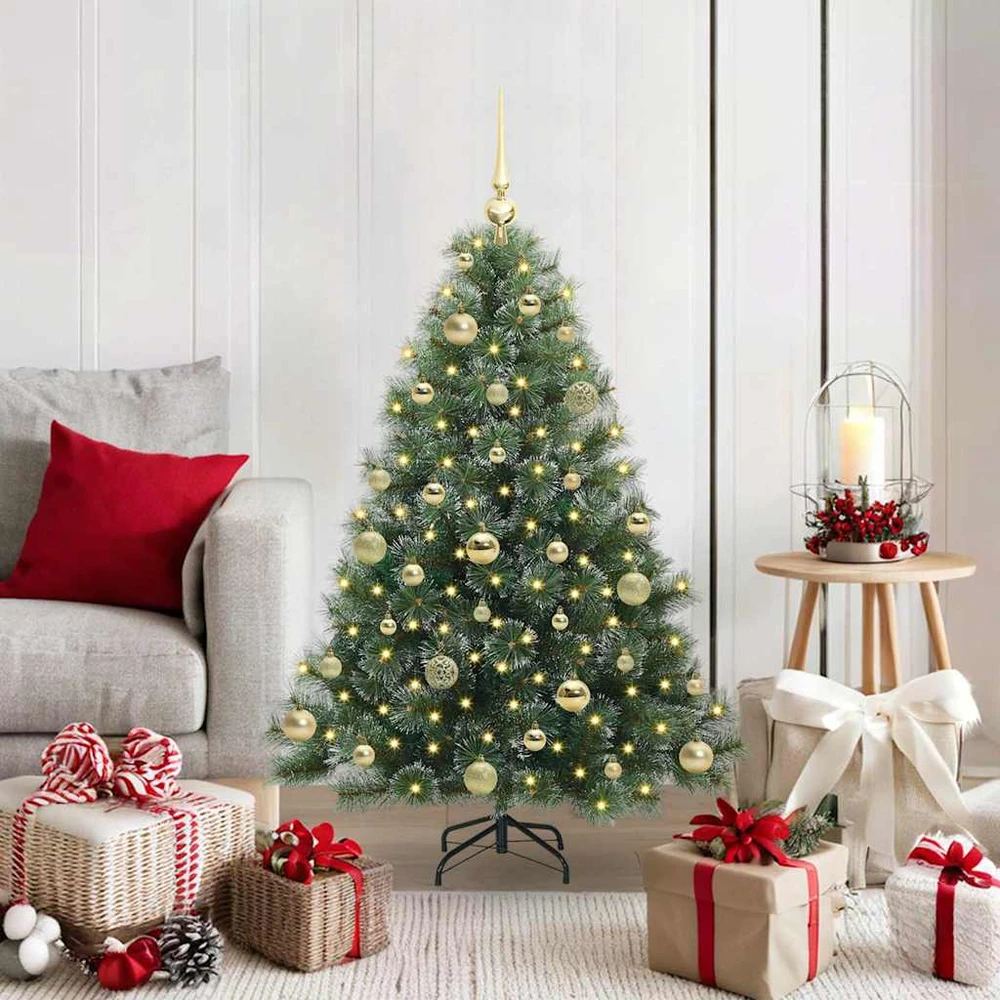 Dirbtinė Kalėdų eglutė su 150 LED Žalia 120 cm PE ir PVC