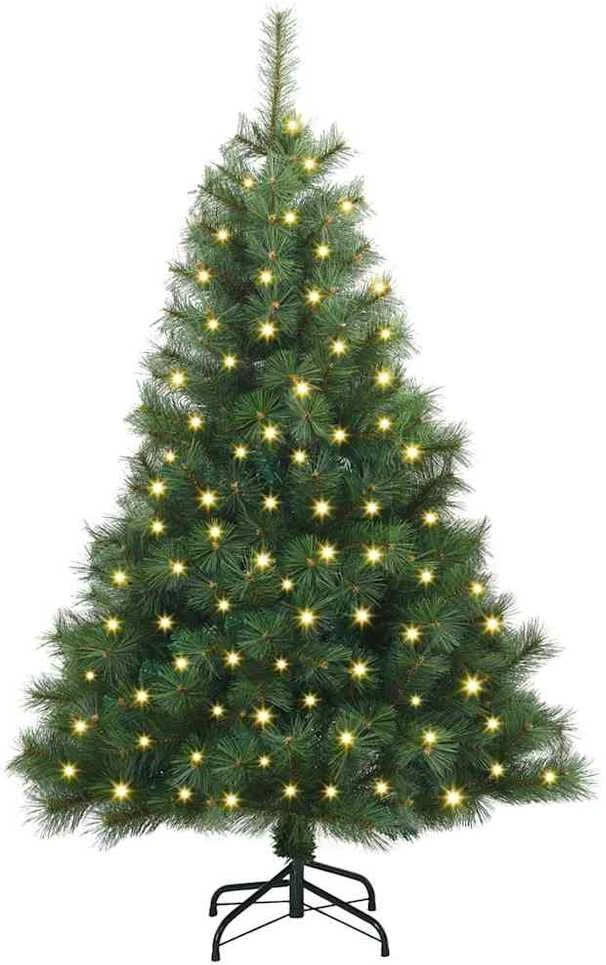 Dirbtinė Kalėdų eglutė su 150 LED Žalia 120 cm PE ir PVC