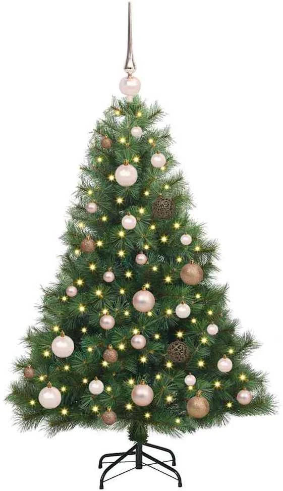 Dirbtinė Kalėdų eglutė su 150 LED Žalia 120 cm PE ir PVC