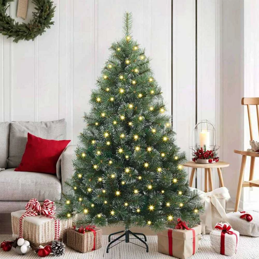 Dirbtinė Kalėdų eglutė su 150 LED Žalia 150 cm PE ir PVC
